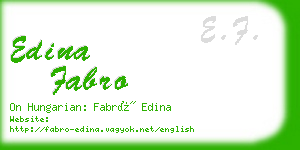 edina fabro business card
